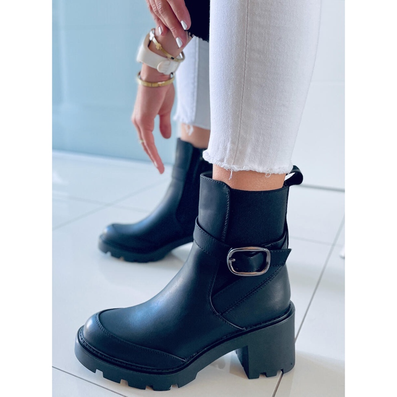 PA1 Carter Black wide heel boots 2