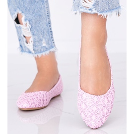 Pink East Side lace ballerinas 1