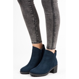 Vices New Collection Suede high-heeled boots blue 2