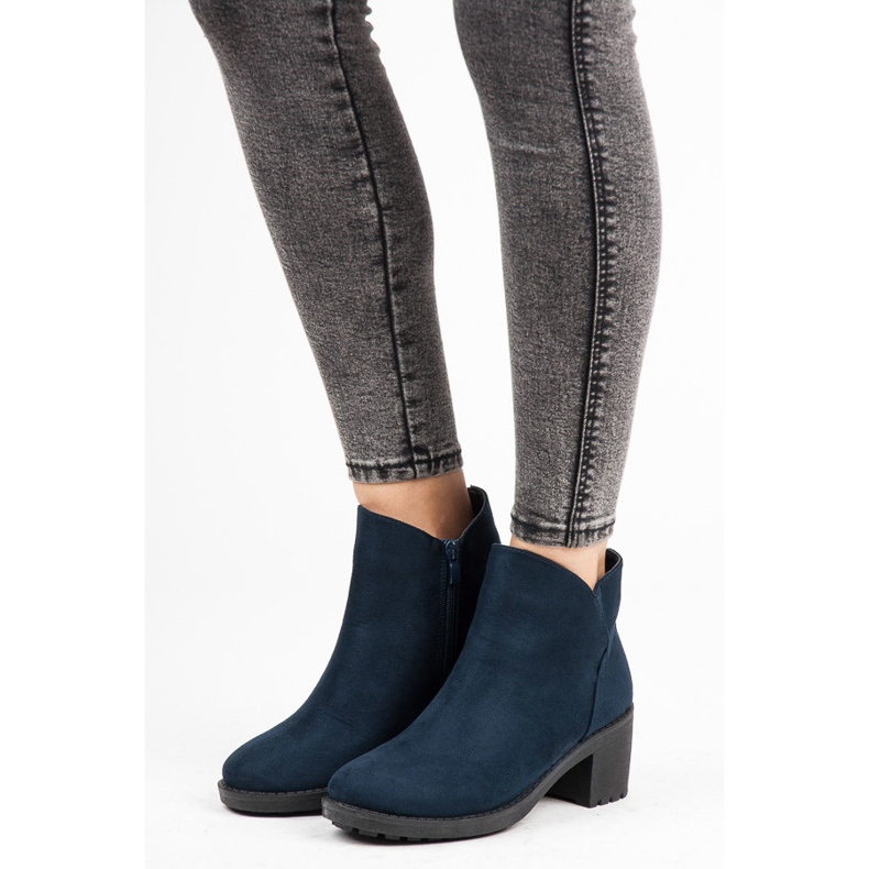 Vices New Collection Suede high-heeled boots blue 2