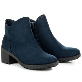 Vices New Collection Suede high-heeled boots blue 1