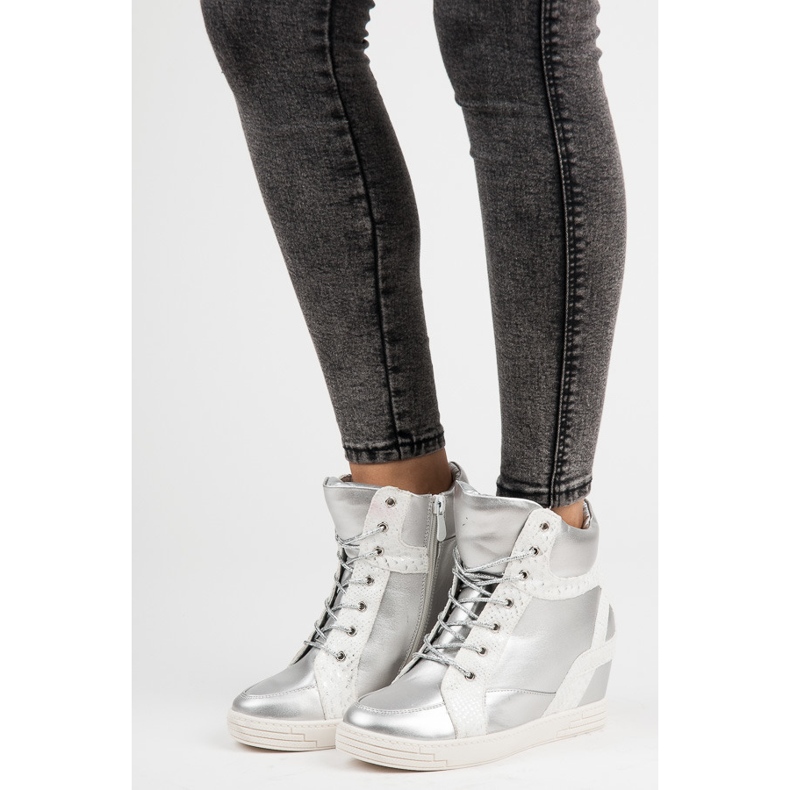 Vinceza Tied Ankle Boots grey 1