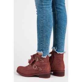 Ideal Shoes Boots with bows pink 2
