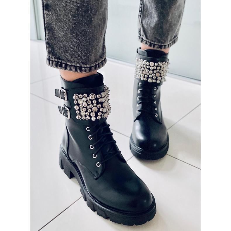 PA1 Vance Black beaded ankle boots 2