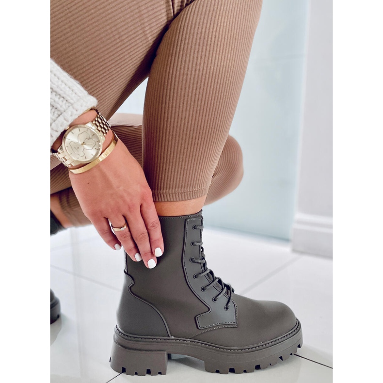 PA1 Tamar Green lace-up boots 1 PA1 Tamar Green lace-up boots 1