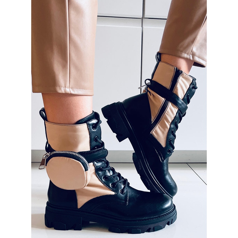 Lace-up boots Victor Beige 2