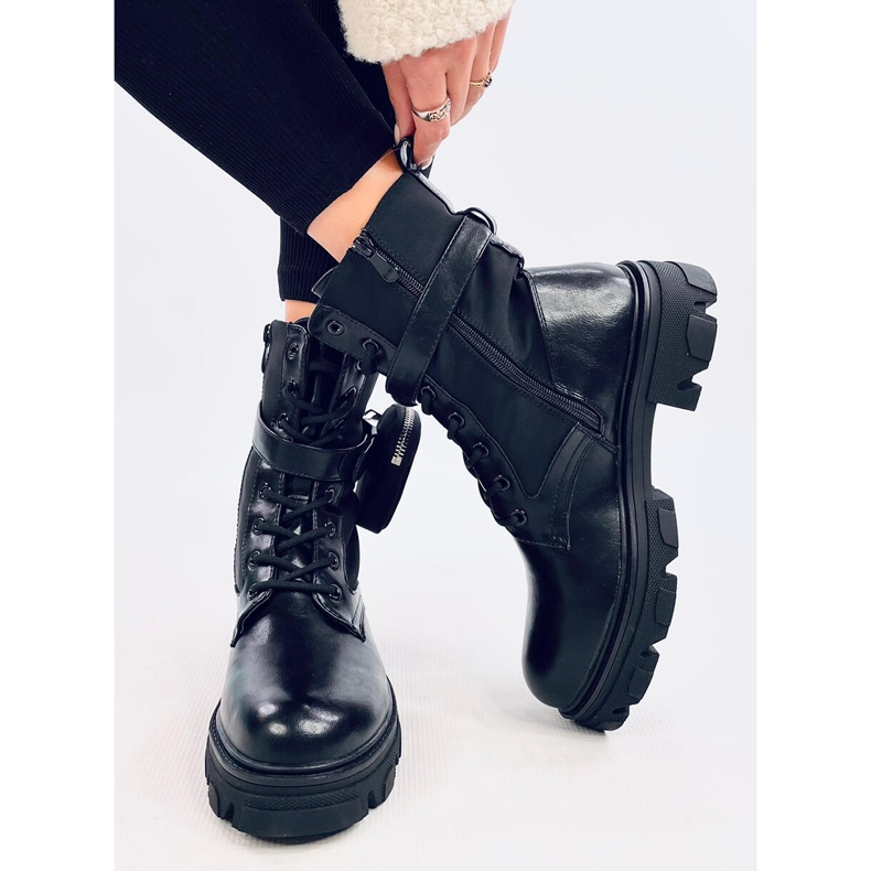 Victor Black lace-up boots 1