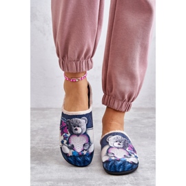 BEFADO S.A. Slippers Befado Teddy Bear With Heart 155D210 Navy Blue 1