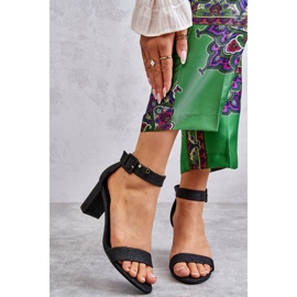 Glossy Heel Sandals Black Maxim 2 Glossy Heel Sandals Black Maxim 2