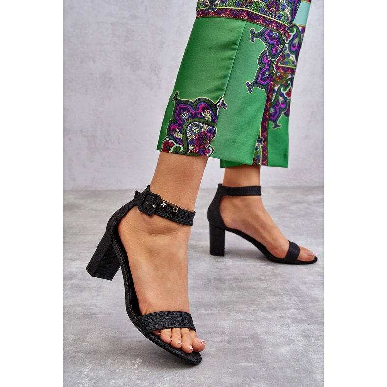 Glossy Heel Sandals Black Maxim 1 Glossy Heel Sandals Black Maxim 1