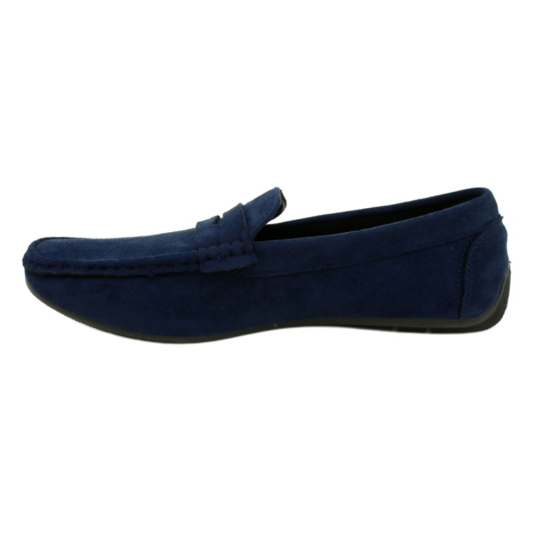 NEWS Men's shoes navy blue loafers 21MN26-4020 1
