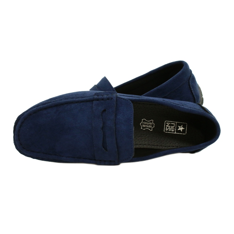 NEWS Men's shoes navy blue loafers 21MN26-4020 4