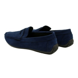 NEWS Men's shoes navy blue loafers 21MN26-4020 3