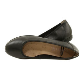 Comfortable Caprice leather ballerina shoes 22150-20 022 Black nappa 5