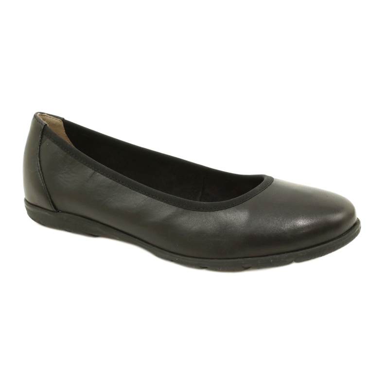 Comfortable Caprice leather ballerina shoes 22150-20 022 Black nappa 1 Comfortable Caprice leather ballerina shoes 22150-20 022 Black nappa 1