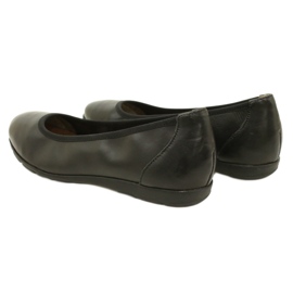 Comfortable Caprice leather ballerina shoes 22150-20 022 Black nappa 4