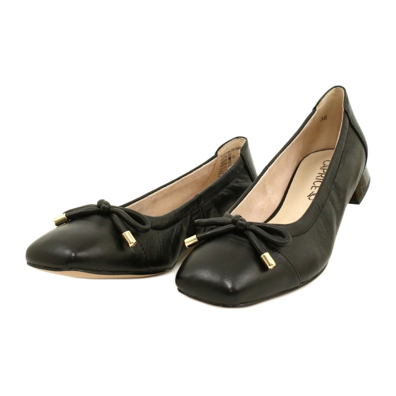 Caprice ballerina women's shoes with a bow 9-22104-20 040 Black 2 Caprice ballerina women's shoes with a bow 9-22104-20 040 Black 2