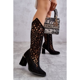 Lewski Shoes Suede Openwork Boots Leewski Shoes 3234 Black 1 Lewski Shoes Suede Openwork Boots Leewski Shoes 3234 Black 1