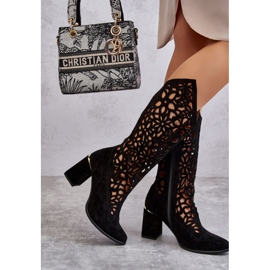 Lewski Shoes Suede Openwork Boots Leewski Shoes 3234 Black 2 Lewski Shoes Suede Openwork Boots Leewski Shoes 3234 Black 2
