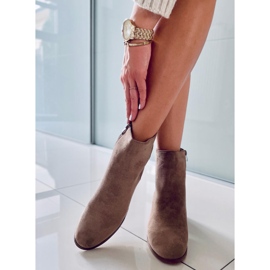Classic suede ankle boots Natina Khaki beige 2