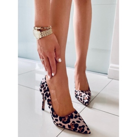 BM Women's stilettos Telisha Leopard beige brown 1