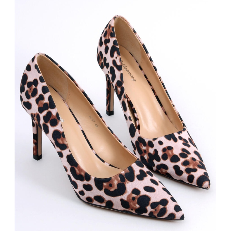 BM Women's stilettos Telisha Leopard beige brown 2
