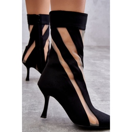 PS2 Fashionable Women's High Heel Boots Black Deyna 2