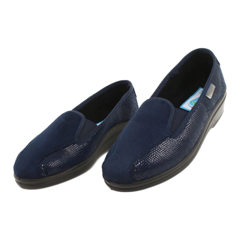 Befado women's pu slippers 034D001 navy blue 3