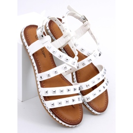 White sandals with studs WL193 White 1