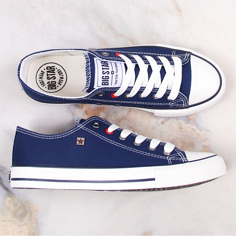 Navy blue half sneakers Big Star T274021 2