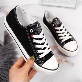 Black textile low-top trainers NEWS 2