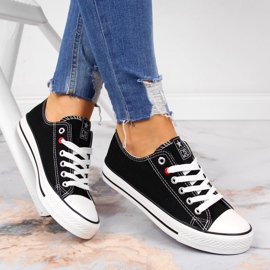 Black textile low-top trainers NEWS 1
