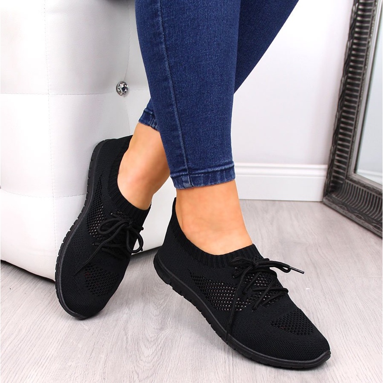 Black mesh slip-on sports shoes NEWS 1 Black mesh slip-on sports shoes NEWS 1