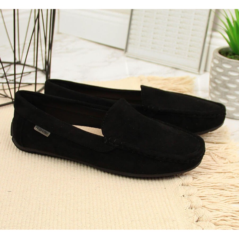 Women's black eVento loafers 2