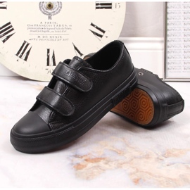 Children's sneakers made of eco leather with Velcro black Big Star KK374092 1 Children's sneakers made of eco leather with Velcro black Big Star KK374092 1