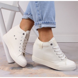 Women's sneakers on the wedge white Big Star LL274035 1 Women's sneakers on the wedge white Big Star LL274035 1