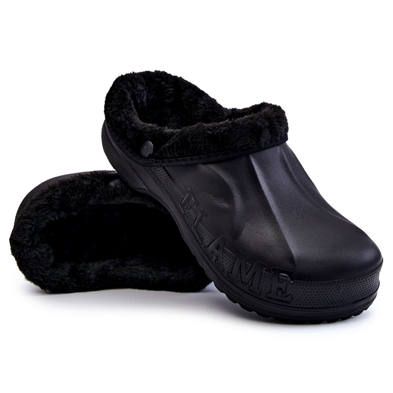PM2 Men's Warm Crocs Slides Black Calmo 3