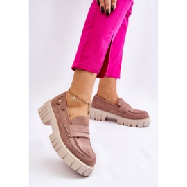 Women's Suede Slip-On Shoes Light Brown Fiorell beige 4