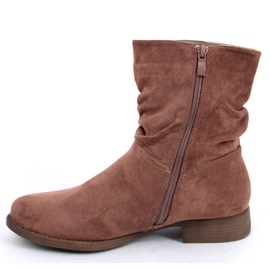 BM Wever Khaki suede flat boots brown 1