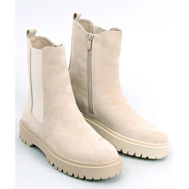 BM Kiely Beige high boots 1