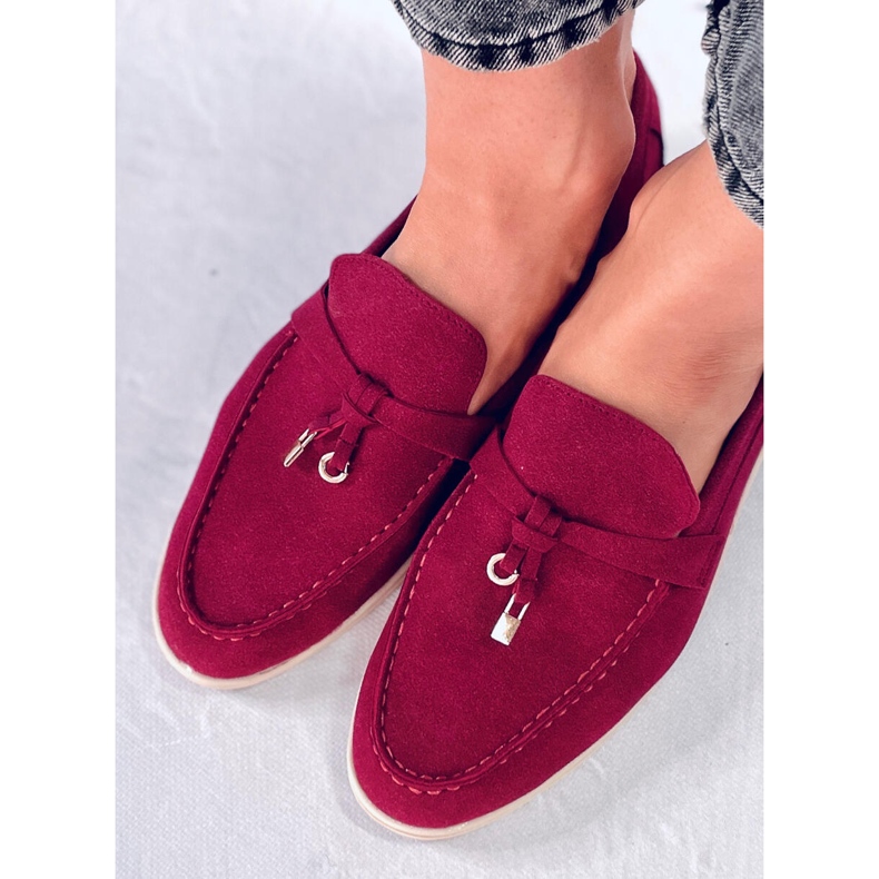 BM Women's loafers Eunice Wine red 1