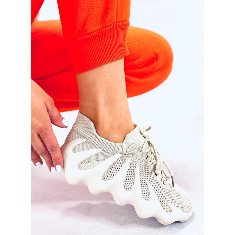 BM Eaton Beige sock trainers 2