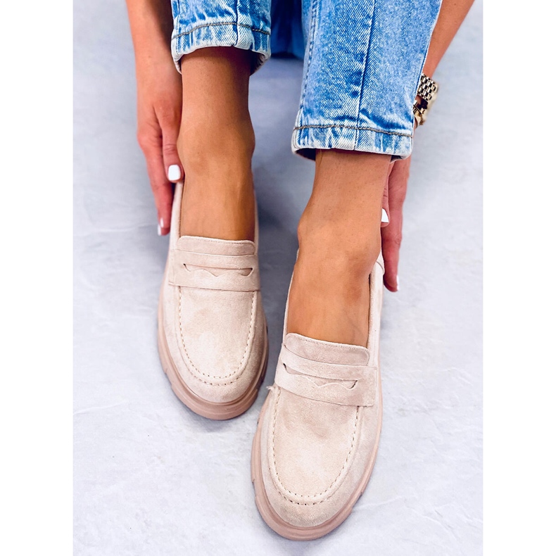 BM Suede platform loafers from Jayne Beige 2