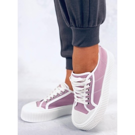 BM Dors Purple women's platform sneakers violet 1