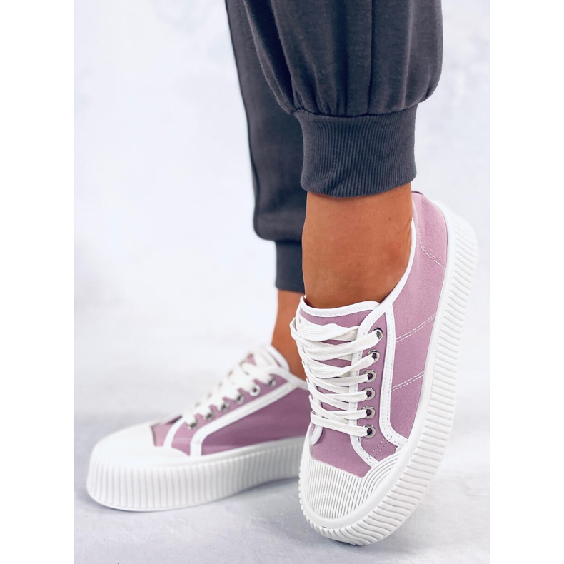 BM Dors Purple women's platform sneakers 1