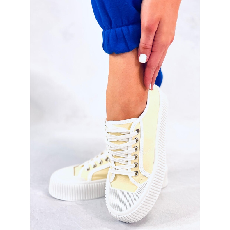 BM Dors Yellow women's platform sneakers 1