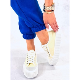 BM Dors Yellow women's platform sneakers 2