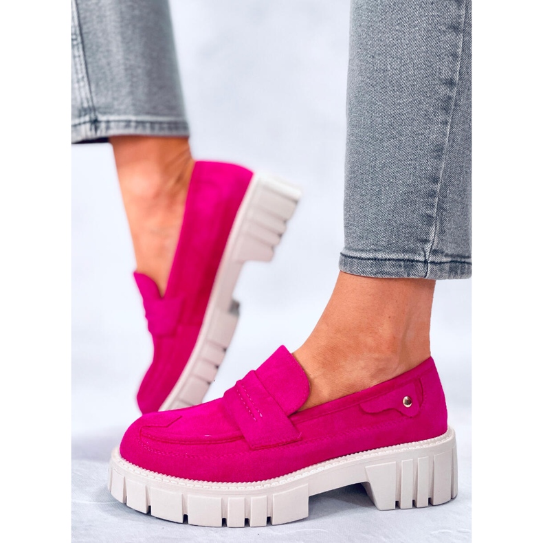 BM Platform loafers from Chandra Peach pink 1