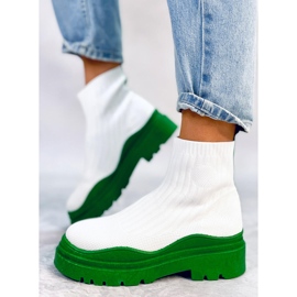 Elastic ankle boots Withers WHITE/GREEN 1