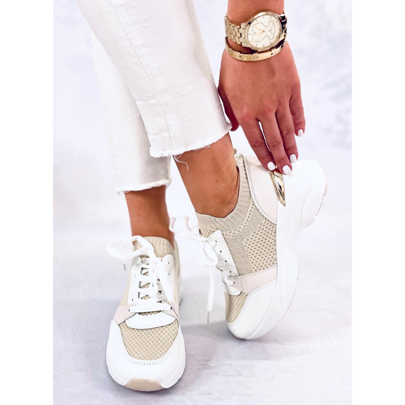 BM Davis Beige wedge sneakers 1